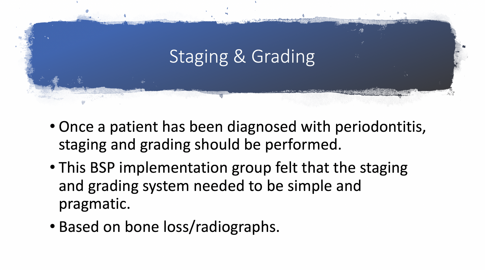 The New Perio Classification Reena Wadia