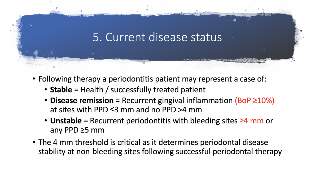 The New Perio Classification Reena Wadia